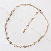 daisy chain choker //  white & yellow enamel flower necklace / wrap bracelet by Peacock & Lime