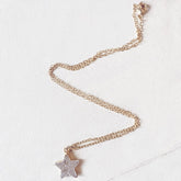 shooting star // simple druzy star pendant necklaces by Peacock & Lime