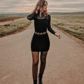 shooting star // simple druzy star pendant necklace worn on model by Peacock & Lime