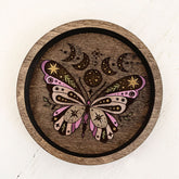 sky above // wooden jewelry trinket dish butterfly - dark walnut
