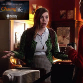 be fearless be strong copper pendant necklace worn on ABC Family Chasing Life tv show - Peacock & Lime