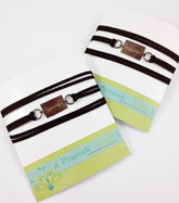 breathe, peace or namaste boho wrap bracelet - Peacock & Lime