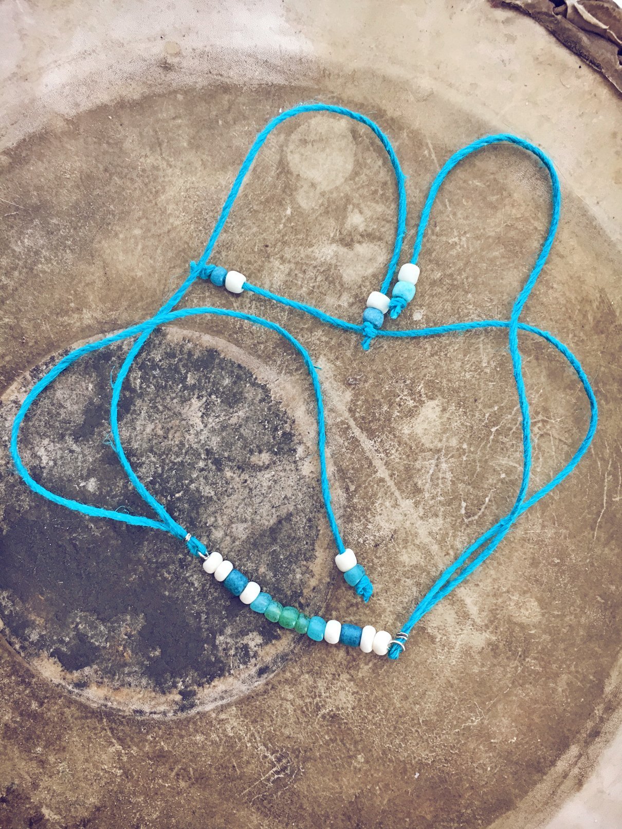 caribbean blue beachy bracelet style pack - Peacock & Lime