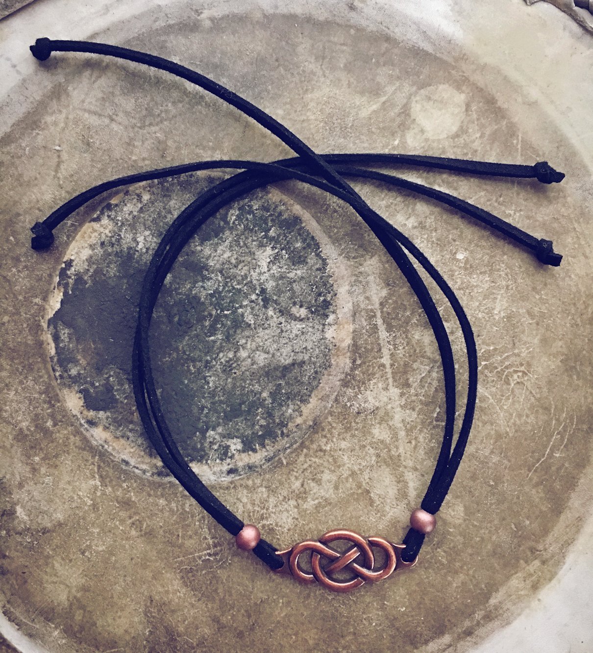 copper celtic beachy bracelet style pack - Peacock & Lime