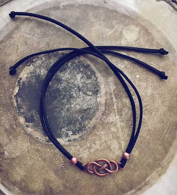 copper celtic beachy bracelet style pack - Peacock & Lime