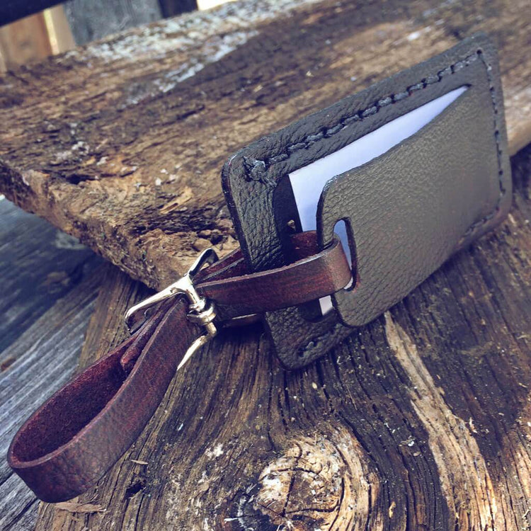 every day is a new adventure // leather luggage tag - Peacock & Lime