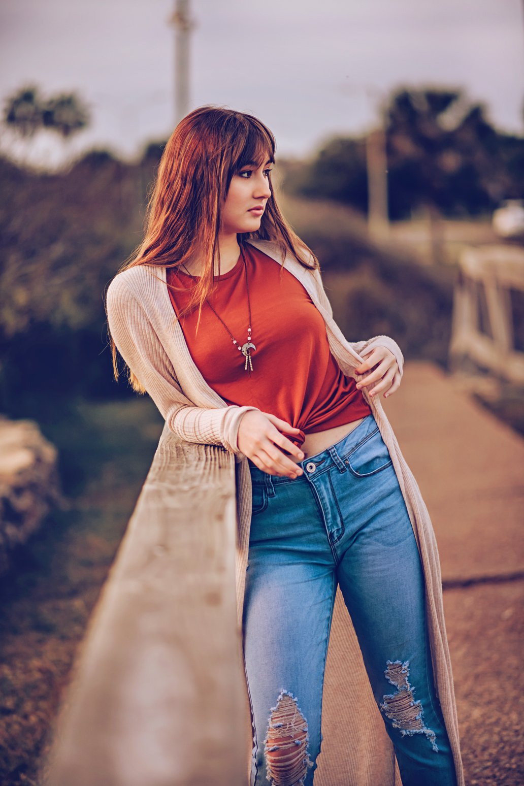 flame kissed boho crescent moon necklaces - Peacock & Lime