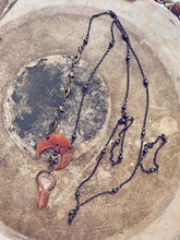 flame kissed boho crescent moon necklaces - Peacock & Lime