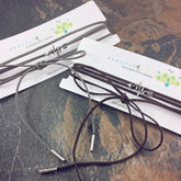 full of life // heartbeat arrow choker necklaces - wrap bracelets by Peacock and Lime