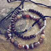 grounded lotus // beachy bracelet style pack, set of 3 by Peacock and Lime