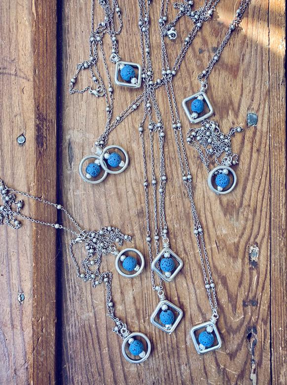 Limited Edition // Water drop necklace in support of Aveda Avenue Salons & Charity:Water - Peacock & Lime