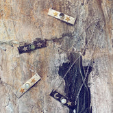 moonrock // sterling silver gemstone bar necklaces - Peacock & Lime , the original Peacock and Lime boho jewelry