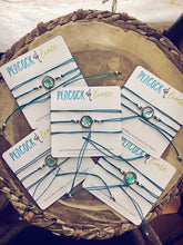 ocean themed beachy tie wrap hemp bracelets - Peacock & Lime