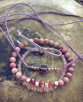 pink sand beachy bracelet style pack - Peacock & Lime