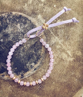 pink sand beachy bracelet style pack - Peacock & Lime