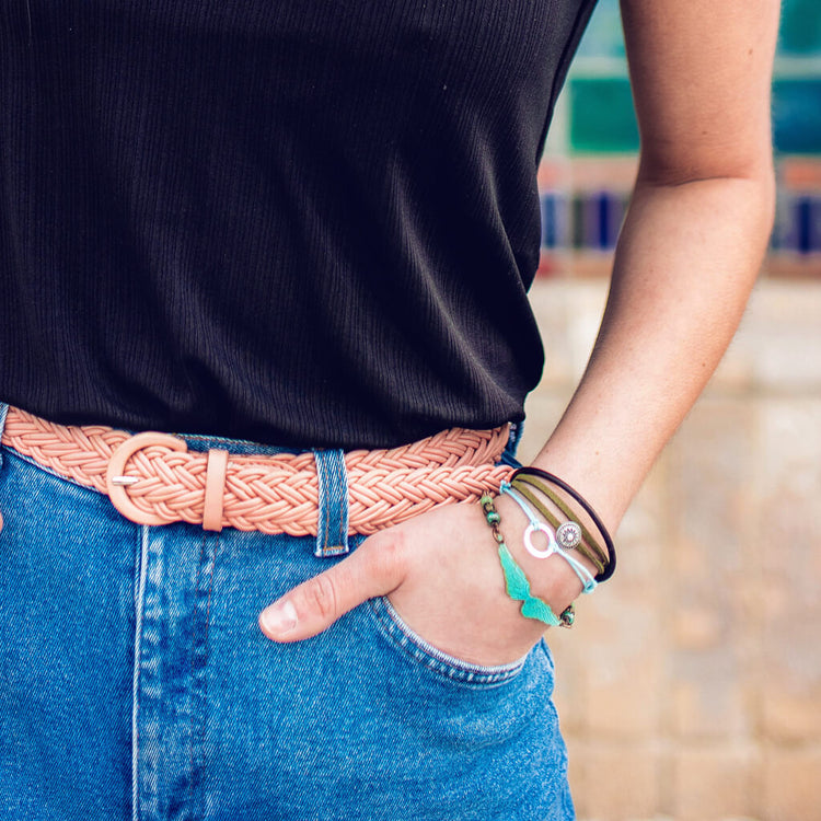 radiant sun // talisman medallion choker necklace worn as a wrap bracelet - by Peacock and Lime