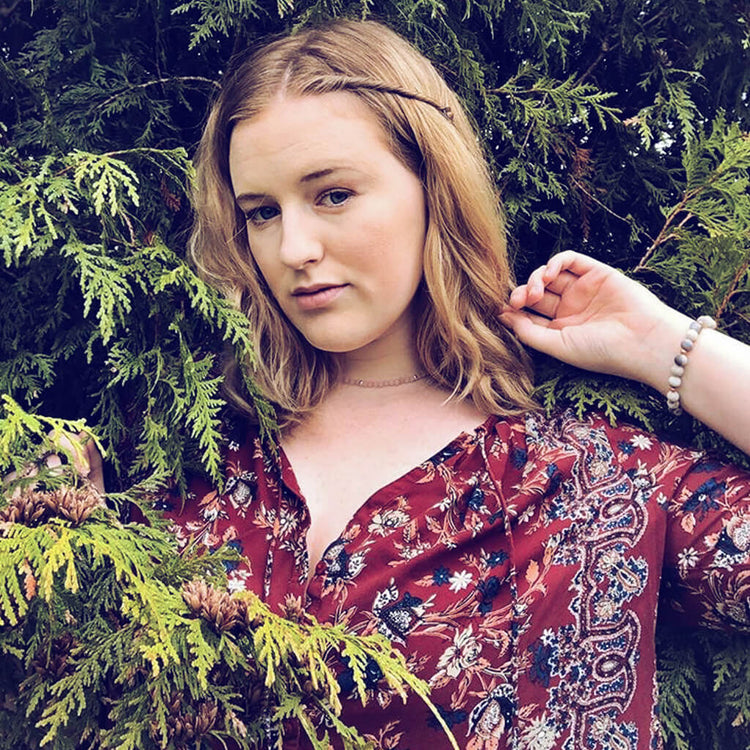 rose quartz boho beaded choker necklace / wrap bracelet - Peacock & Lime