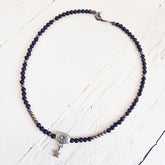 soluna / sun crescent moon & star beaded choker wrap bracelet by Peacock & Lime