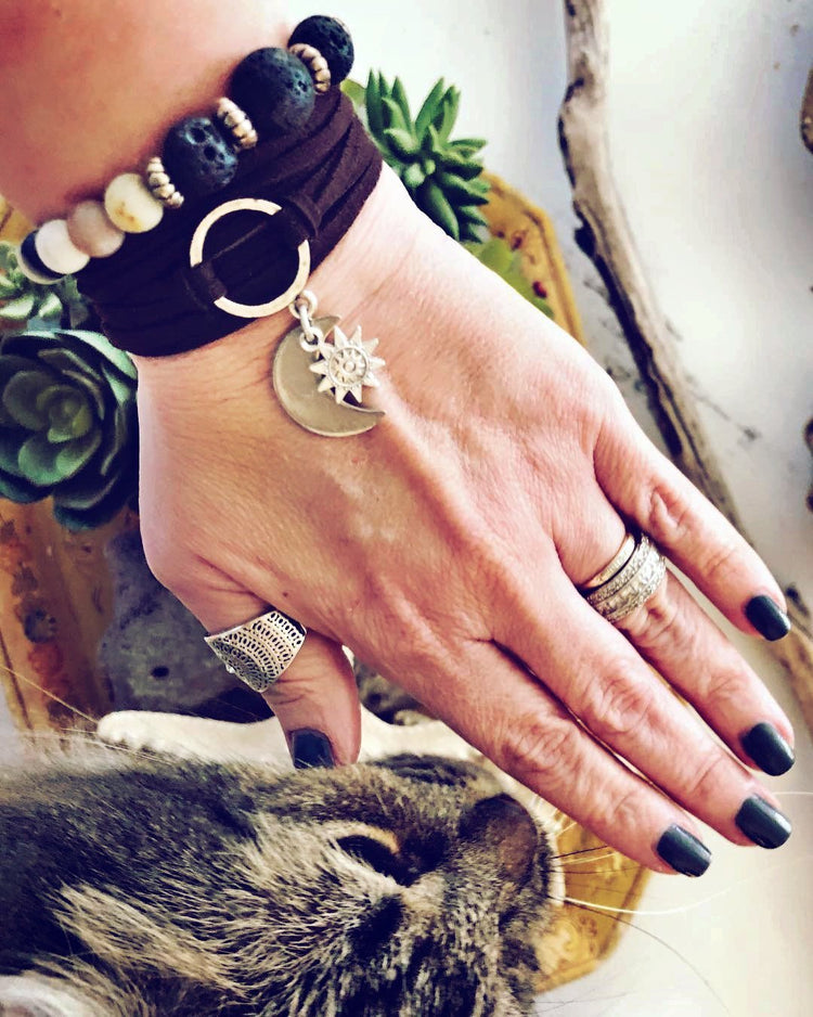 sun and moon choker lariat necklace - Peacock & Lime , the original Peacock and Lime boho jewelry
