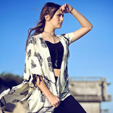 tide pool swirl choker // lariat necklace - worn on model, by the original Peacock and Lime boho jewelry