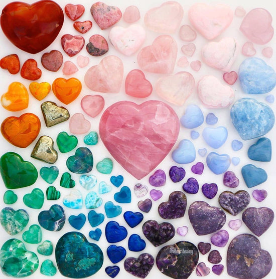 colorful gemstone hearts - Happy Valentine's Day
