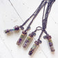 bewitch ii // tall spell jar glass bottle pendant necklaces by Peacock & Lime