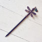 dragonfly realm // wooden dragonfly embellished hairpin, hair stick by Peacock & Lime