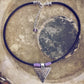 mystic triangle // leather choker necklace - lavender - Peacock & Lime