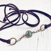 spacecraft // flying saucer czech glass bead choker necklace / wrap bracelet by Peacock & Lime