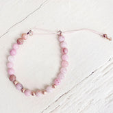 tiny treasure // mini gemstone bead stacking bracelet - cherry blossom jasper by Peacock & Lime