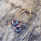 allure // czech glass teardrop earrings - purple blue - Peacock and Lime