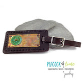 always take the scenic route // leather luggage tag - Peacock & Lime