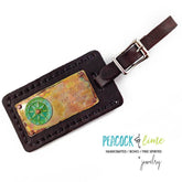 always take the scenic route // leather luggage tag - Peacock & Lime