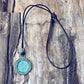 ancient path - men's medallion leather necklace by Peacock and Lime