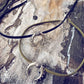 artemis // double horn crescent moon choker necklaces - midnight black & olive green - Peacock & Lime