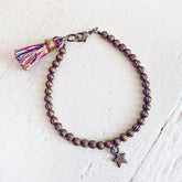 black sea and treasure // beachy bracelet style pack, tassel bracelet by Peacock & Lime