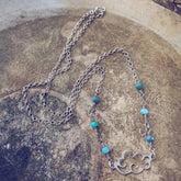 cloud 9 // sterling silver and czech glass bead choker necklace by Peacock & Lime