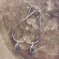 dewdrop // sterling silver & gemstone modern teardrop hoop earrings - labradorite - by Peacock & Lime