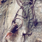 enchantment // copper electroformed crystal gemstone infused roller ball essential oil necklace - strawberry quartz - by Peacock and Lime