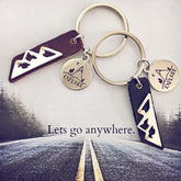 explore mountain // key ring / keychain - Peacock & Lime