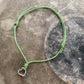 heart wish bracelet - green - Peacock & Lime