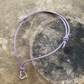 heart wish bracelet - lilac purple - Peacock & Lime