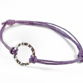karma circle wish bracelet - lilac purple - Peacock & Lime