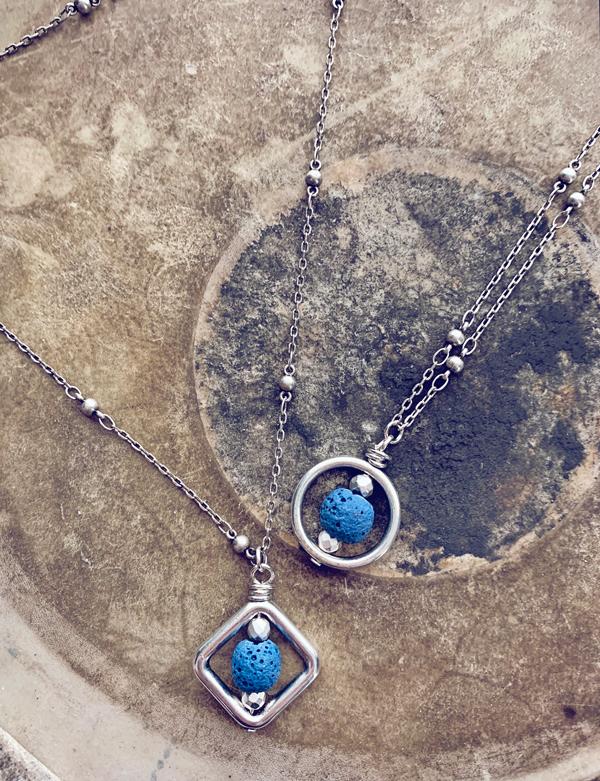 Limited Edition // Water drop necklace in support of Aveda Avenue Salons & Charity:Water - Peacock & Lime