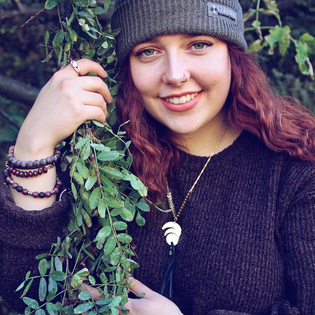 moon beam // moon phases, full moon, tassel & beach glass drop pendant necklace - Peacock & Lime