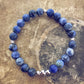pacific blue // beachy bracelet style pack - single sodalite mala bead - Peacock & Lime