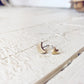 shoot for the moon // little mismatched star and moon boho brass stud post earrings