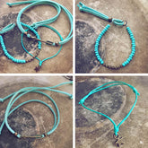shoreline // beachy bracelet stack pack - set of 3 bracelets - Peacock & Lime