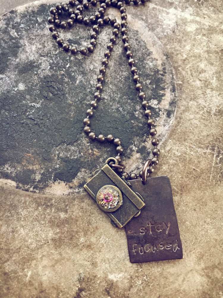 stay focused camera photography necklace - Peacock & Lime , the original Peacock and Lime boho jewelry