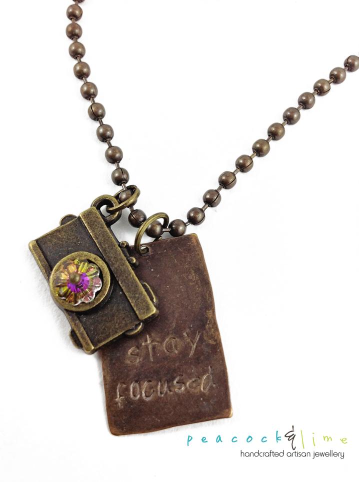 stay focused camera photography necklace - Peacock & Lime , the original Peacock and Lime boho jewelry